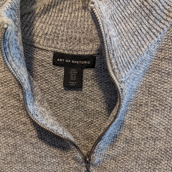 Art of Rhetoric quarter zip sweater - Picture 2 of 3